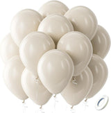 Bezente White Sand Latex Party Balloons - 100 Pack 12 inch Round
