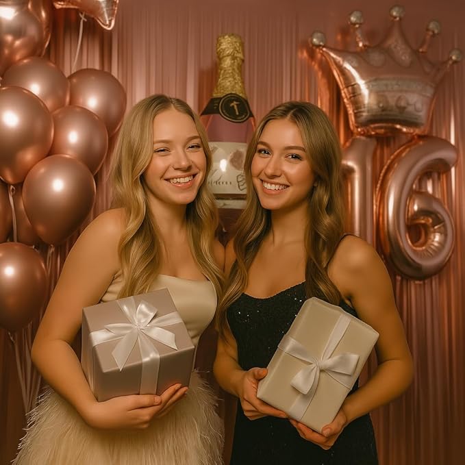 16th Birthday Decorations for Girls Rose Gold Party Supplies Kit
