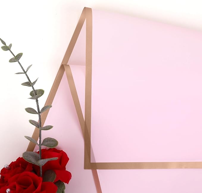 NESCCI 20 Sheets Pastel Pink Floral Bouquet Wrapping Paper -