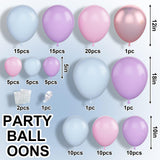 Pink Blue Balloon Arch Kit with Macaron Purple, Blue & Purple Party