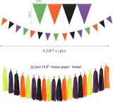 Black Purple Orange Green Halloween Party Decorations 30pcs Tissue