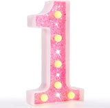 Pooqla Marquee Numbers Lights, light up Numbers Battery Powered, Glitt