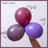 PartyWoo Dusty Purple Balloons 100 pcs Different Sizes of 18 12 10 5