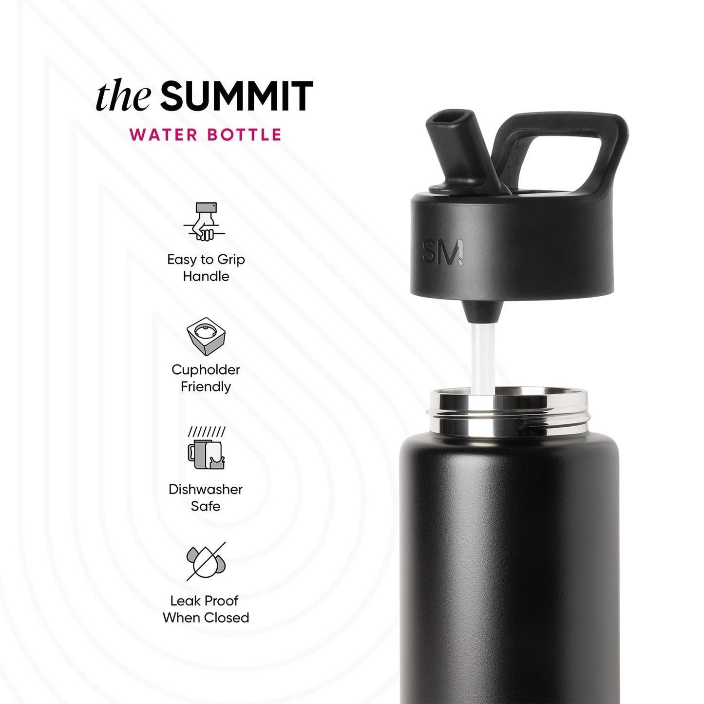 Simple Modern Kids Summit Water Bottle with Straw Lid | 14oz Stainless