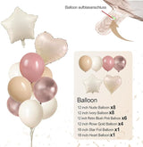 Beige Boho Birthday Decorations for Girls Women Happy Birthday