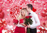 Happy Valentine's Day Backdrop Romantic Love Hearts Valentine's Day