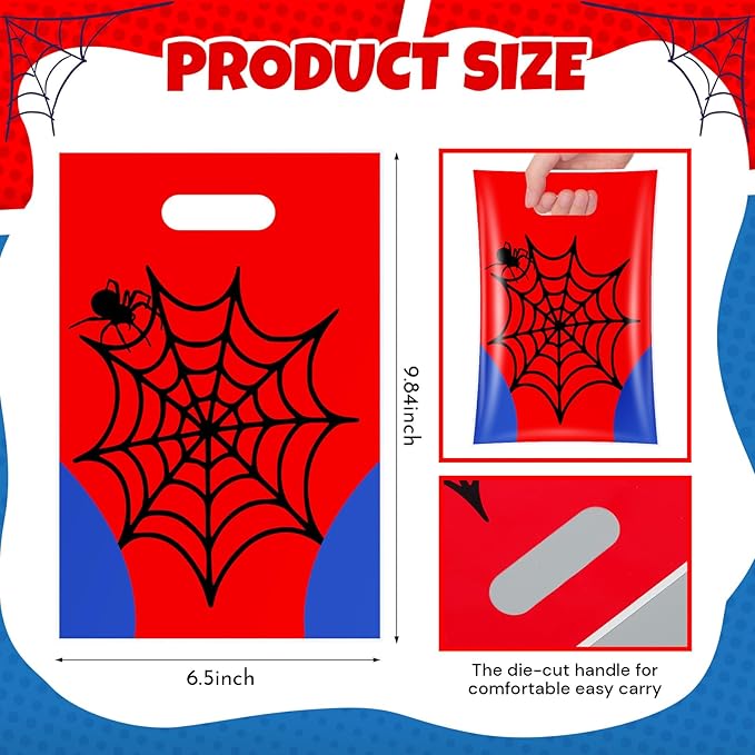 Eccliy 30 Pcs Spider Theme Party Favor Bags Spider Wed Goodie Cookie