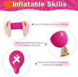 HILAVO Pink Balloons Set 12 Inch Hot Dark Magenta Light Pastel Pink