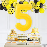 KatchOn, Yellow Number 5 Balloon - Giant, 40 Inch | Yellow 5 Balloon,