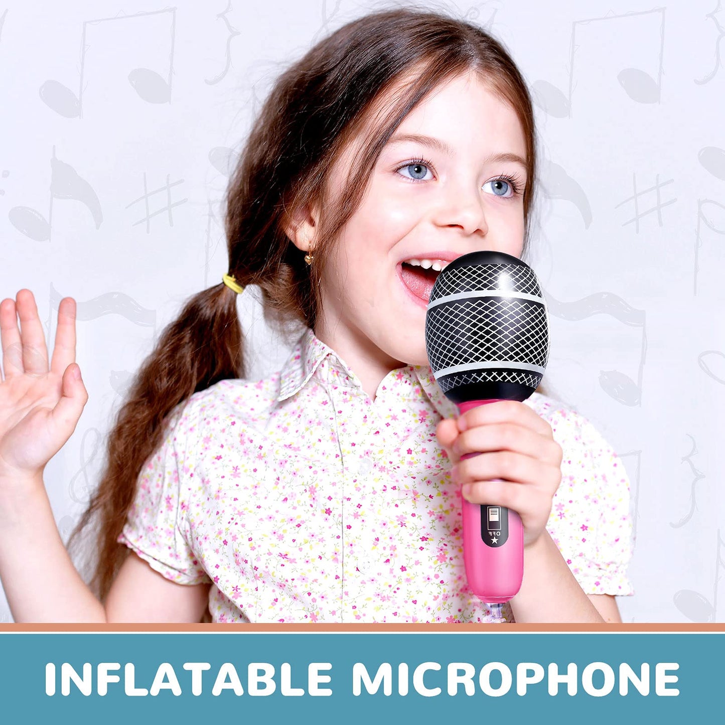 Zhanmai Inflatable Microphones Assorted Colors Inflatable Microphone