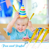 LCPQMZGH 24 Pcs Party Blowers, New Years Eve Noise Makers, Gold Noise