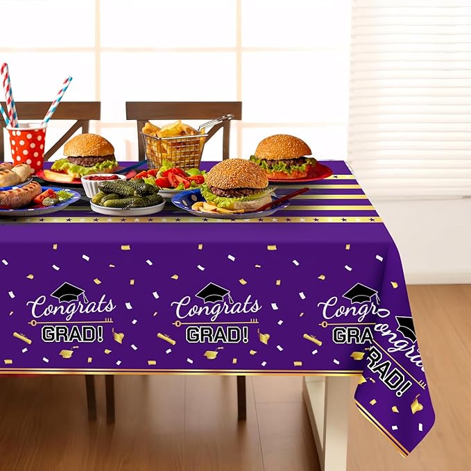 Childom 3 Pack Graduation Tablecloth,Graduation Decorations Class of