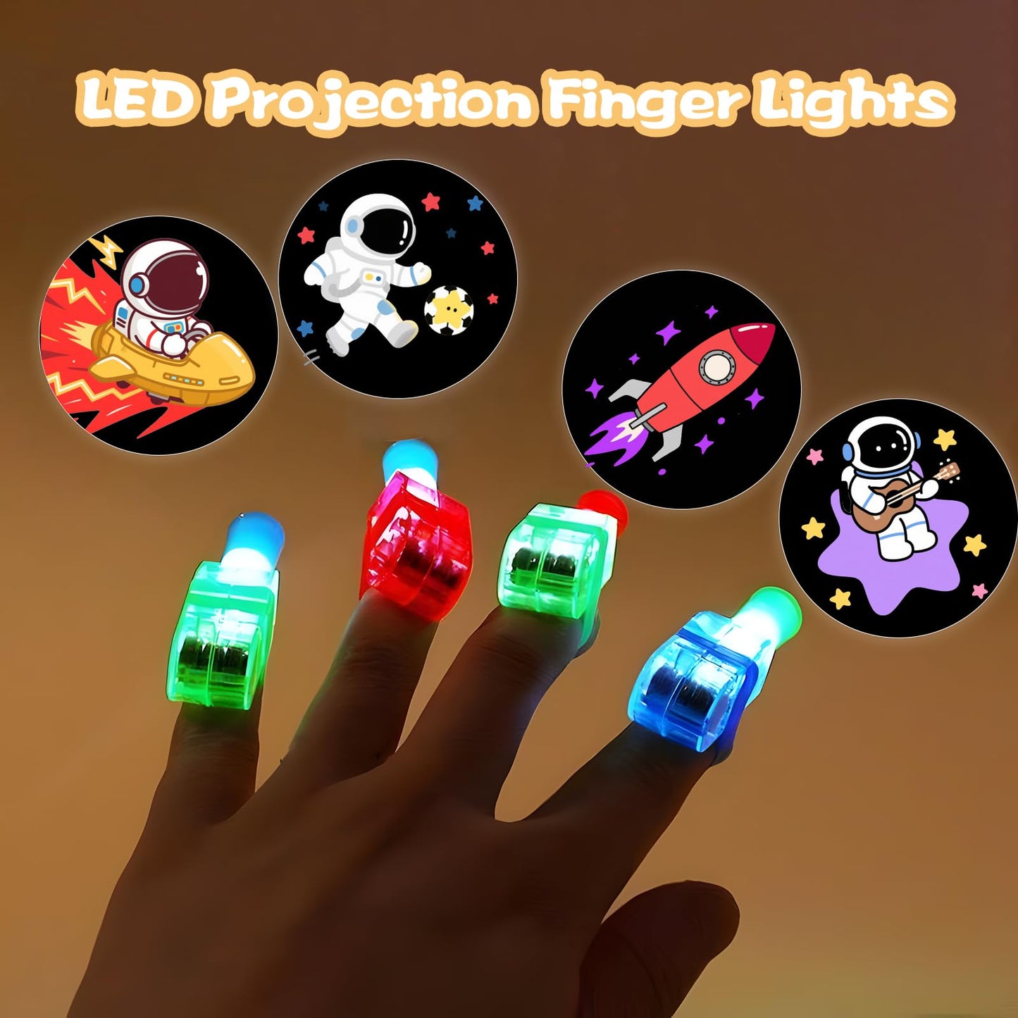 40 PCS Outer Space Party Favors LED Light Up Finger Lights