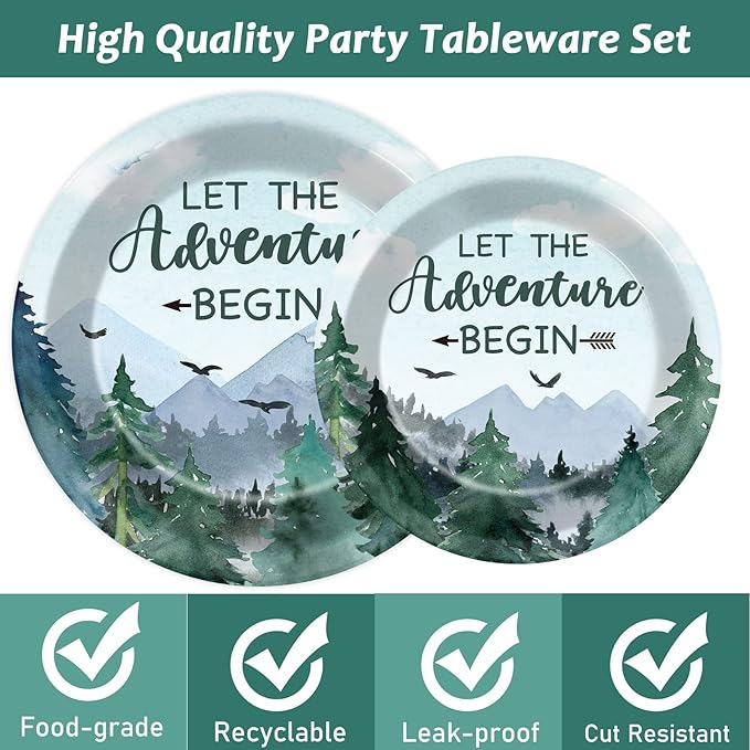 Adventure Awaits Baby Shower Tableware Let The Adventure Begin