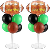 Football Party Balloons Stand Kit 2 Sets with 2 Rugby Ball Foil