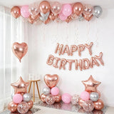 Rose Gold Birthday Decorations for Women Girls Rose Gold Pink Silver