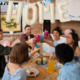 40 Inch Cream White HOME Balloon Banner – Large Ivory Alphabet Mylar