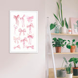 Pnsoien Trendy Pink Bow Ties Posters Preppy Chinoiserie Coquette Room