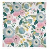 JanJCurt Spring Floral Tablecloth, Boho Blue Blossom Wildflowers Girly