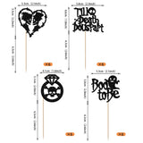 Rsstarxi 24 Pack Halloween Bachelorette Cupcake Toppers Bride or Die