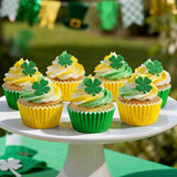 JarThenaAMCS 200Pcs St. Patrick's Day Foil Cupcake Liners Baking Cups