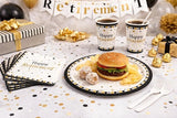 Serves 30 Happy Retirement Complete Party Pack 9 Dinner Paper Plates