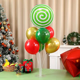 4 Sets Christmas Party Balloons Stand Kit with Gingerbread Man Candy