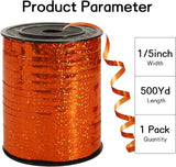 BEISHIDA 500 Yards Orange Ribbon Crimped Curling, Balloon String