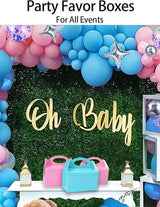 Pink and Blue Happyhiram Party Favor Boxes 12 Pcs for Gender Reveal