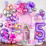 9Pcs Kpop Birthday Decorations - Kpop Music Balloons Hot Pink Mus 5