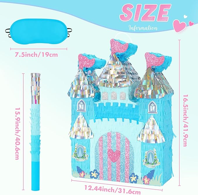 Princess Castle Piñata Ice Castle Piñata Blue Princess Party