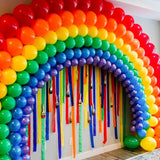 PartyWoo Assorted Colors Rainbow Balloons 100pcs 12 Inch Multicolor