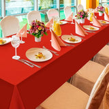 6Pcs Red Rectangle Tablecloths,Disposable Plastic