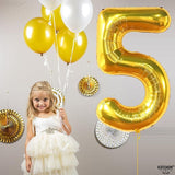 KatchOn, Giant Gold 5 Balloon Number - 40 Inch | Golden 5 Balloon, 5