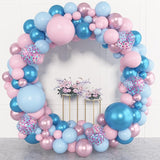Amandir 153pcs Pink Blue Balloon Garland Arch Kit, Different Sizes 18