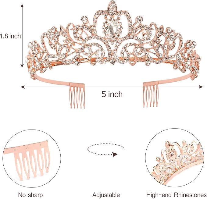 Velscrun Birthday Queen Tiaras Crown for Women, Girls Princess Crowns