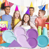 Mermaid Birthday Decorations 60Pcs Plates and Napkins Pink Blue