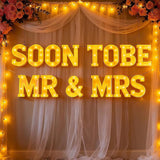 14 Pcs Soon to Be Mr and Mrs Light Sign Wedding Party Decoration LED