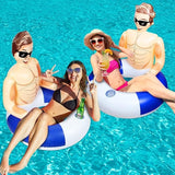 Silph PLC Pool Float, Inflatable Swim Ring with Cup Holder for Party,