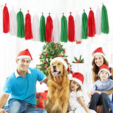 Red Green White Christmas Party Decorations 33pcs Banner Mexico