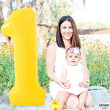 KatchOn, Yellow Number 1 Balloon - 40 Inch, Helium Supported | Mylar