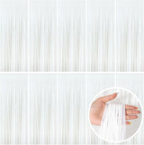 White Party Streamers Foil Fringe Backdrop Curtains Tinsel Streamers B