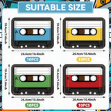 40PCS Cassette Tape Plates 70s 80s 90s Party Decorations 10 x 7 Inch