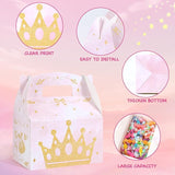 WERNNSAI 12 Pack Princess Candy Boxes - Pink Princess Birthday Party
