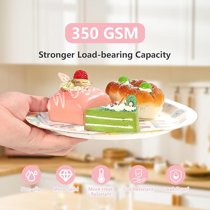 96 Pcs Magical Pastel Unicorn 3rd Birthday Party Supplies Young Wild