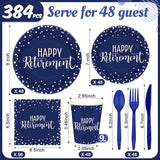 Pickmesh 384 Pcs Retirement Party Decorations Happy Retirement Paper