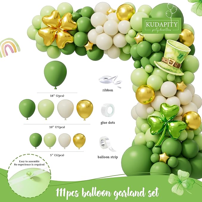 St Patrick's Day Party Decorations Kit for Kids and Adults Balloon