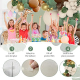 PERPAOL 148pcs Woodland Safari Jungle Wild One Balloon Garland Arch