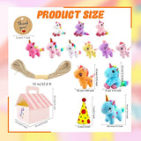 133 Pcs Unicorn Party Favors Include 16 Mini Plush Unicorn Keychains