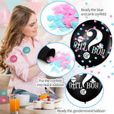 124 Pcs Gender Reveal Decorations Kit Party Supplies With 36''